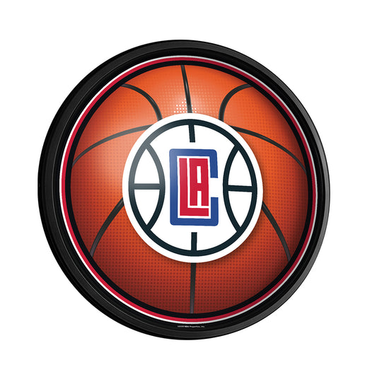 Los Angeles Clippers Basketball Slimline Round Lighted Wall Sign