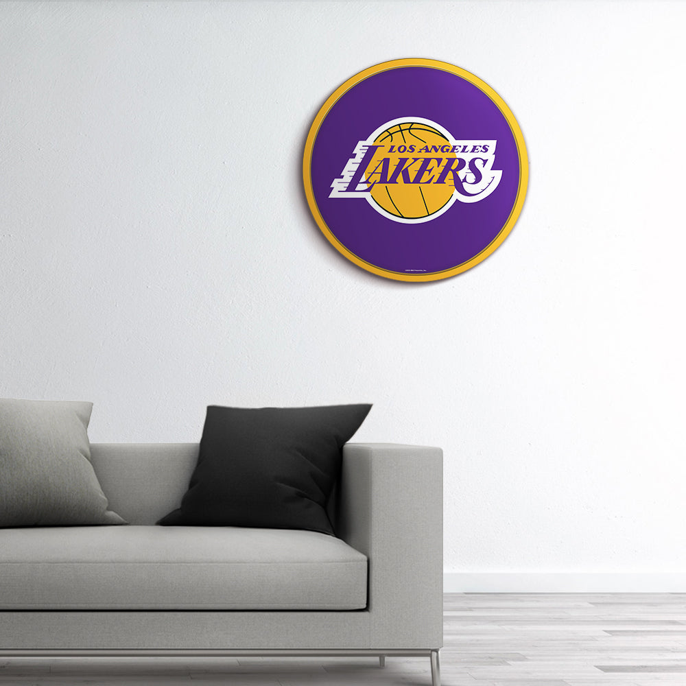 Los Angeles Lakers Modern Disc Wall Sign Room View