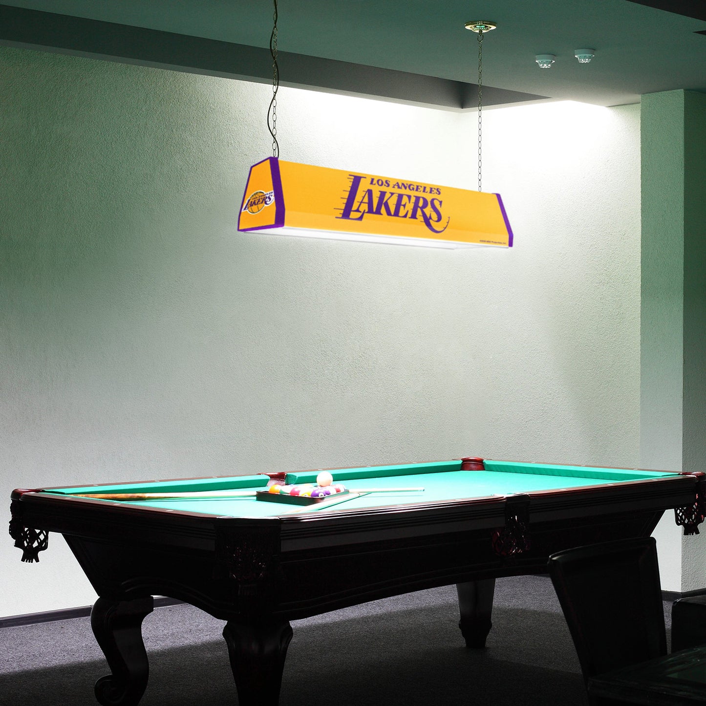 Los Angeles Lakers Standard Pool Table Light Room View