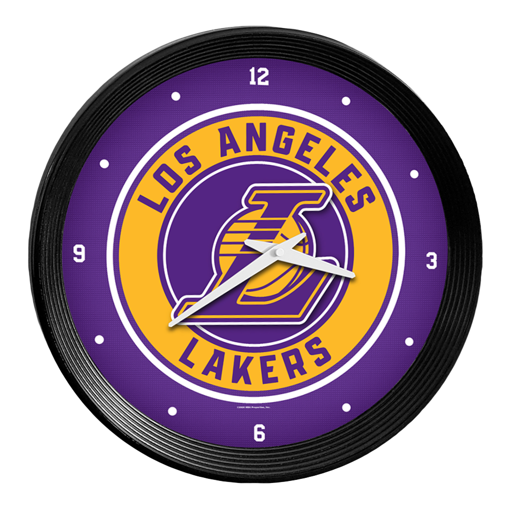 Los Angeles Lakers Ribbed Wall Clock