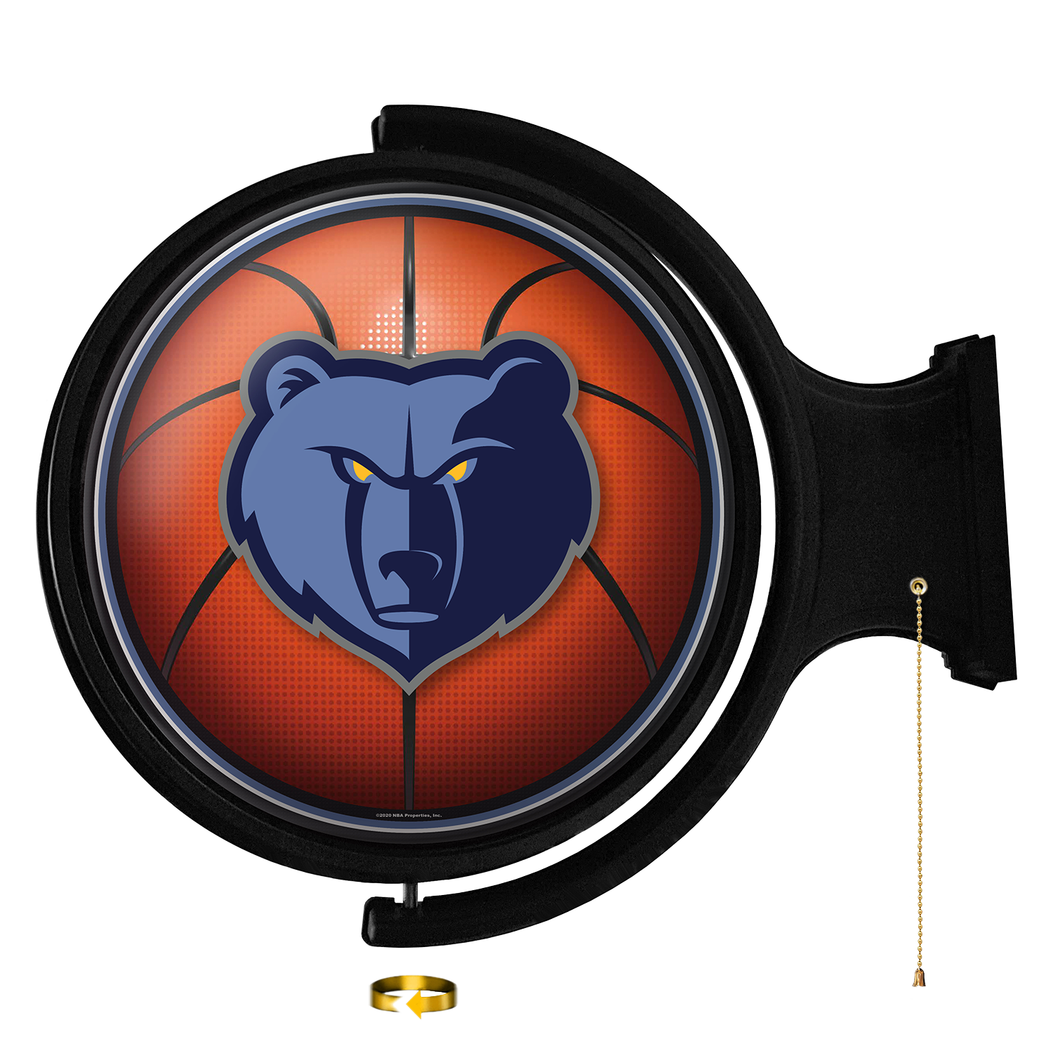 Memphis Grizzlies Round Basketball Rotating Wall Sign