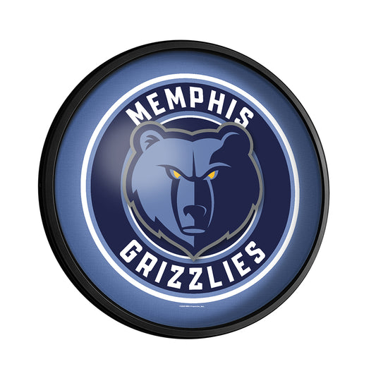 Memphis Grizzlies Slimline Round Lighted Wall Sign