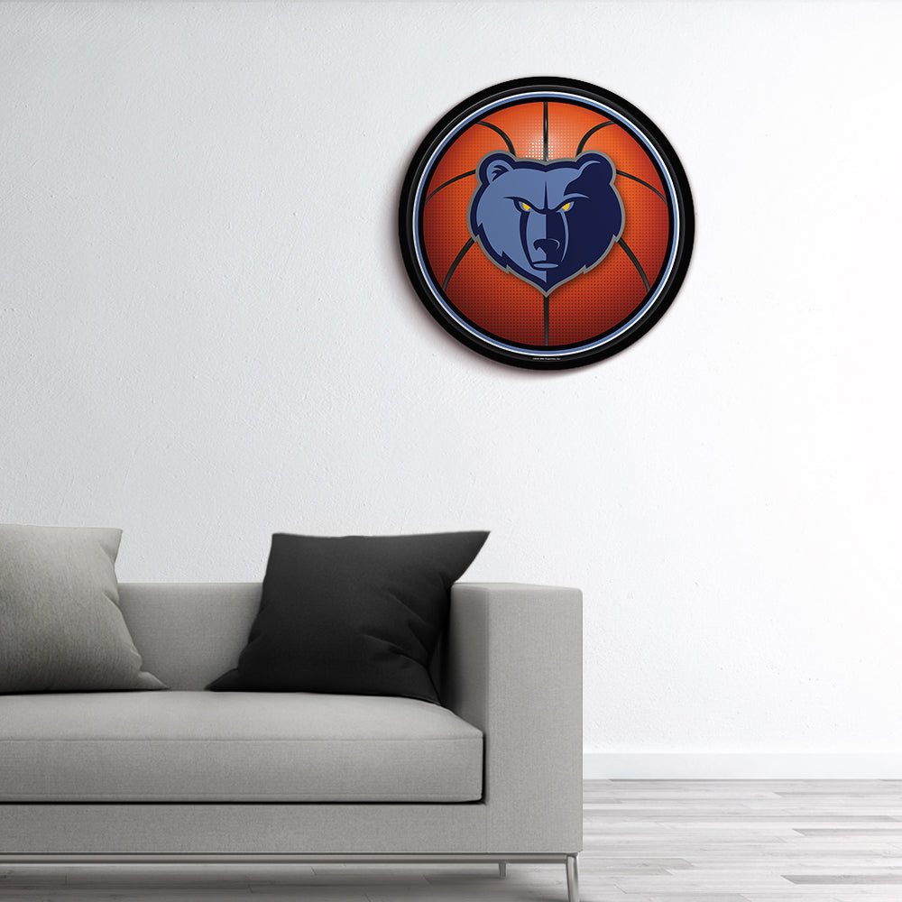 Memphis Grizzlies Basketball Modern Disc Wall Sign Room View