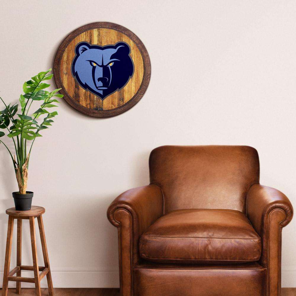 Memphis Grizzlies Barrel Top Sign Room View