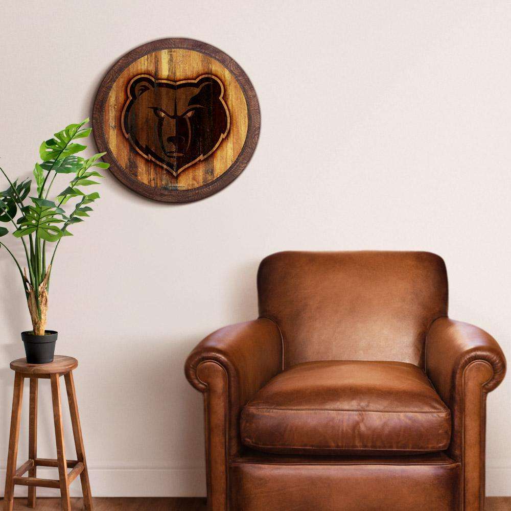 Memphis Grizzlies Branded Barrel Top Sign Room View