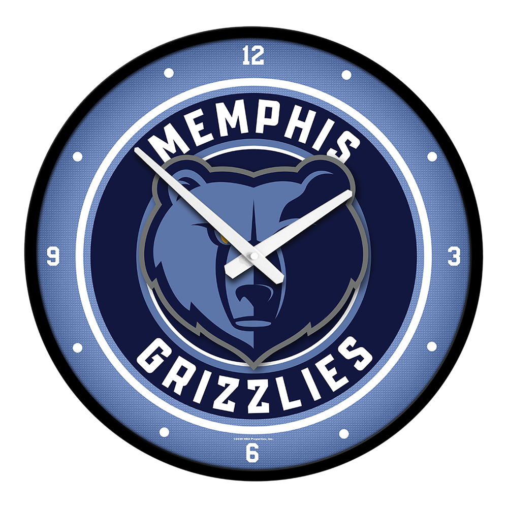 Memphis Grizzlies Round Wall Clock