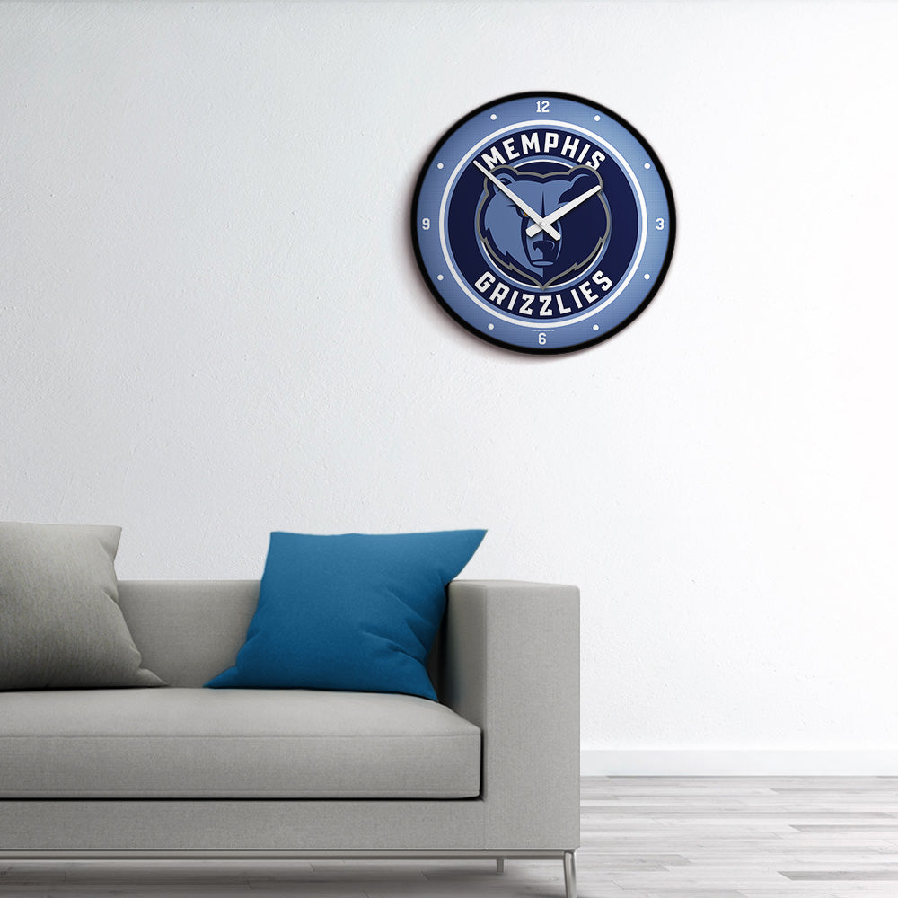 Memphis Grizzlies Round Wall Clock Room View