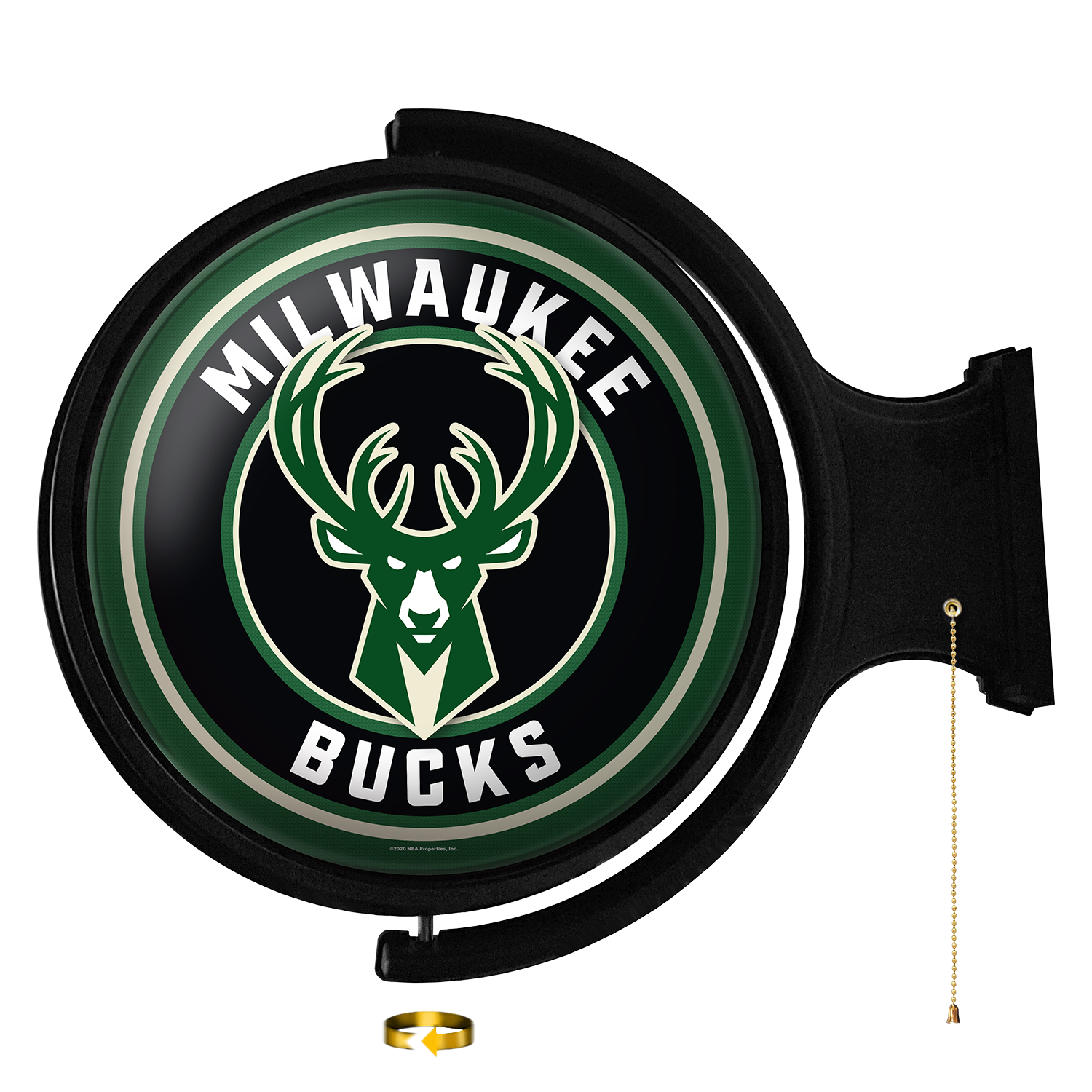 Milwaukee Bucks Round Rotating Wall Sign
