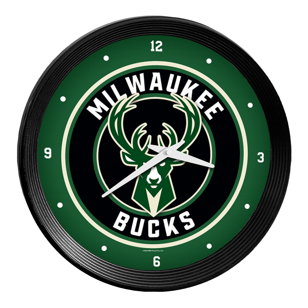 Milwaukee Bucks Ribbed Wall Clock