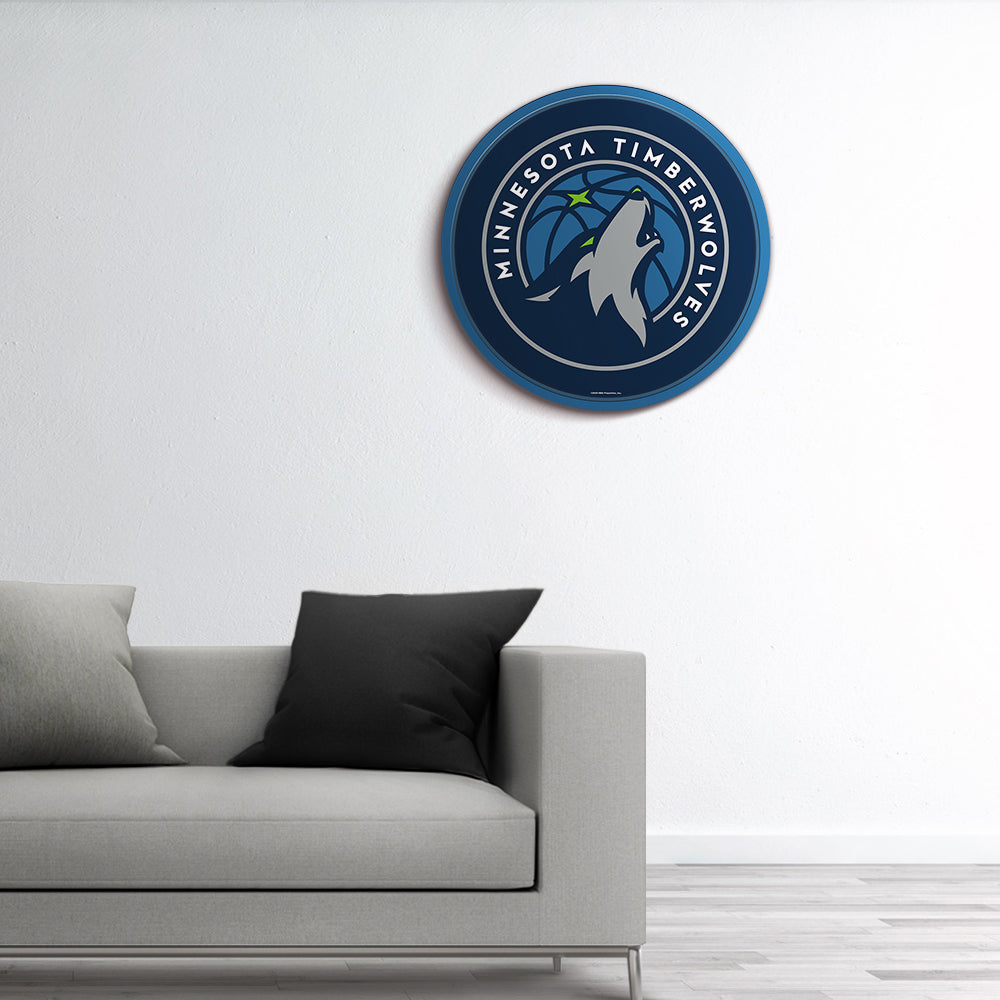 Minnesota Timberwolves Modern Disc Wall Sign Room View
