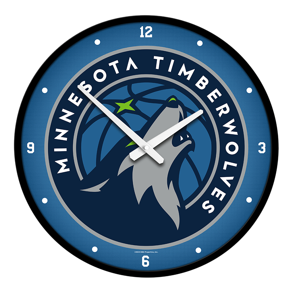 Minnesota Timberwolves Round Wall Clock