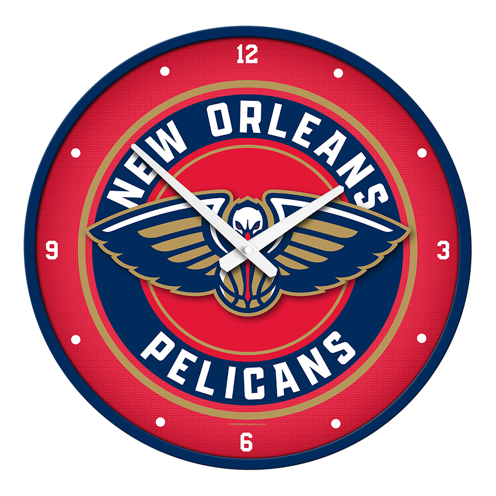 New Orleans Pelicans Round Wall Clock