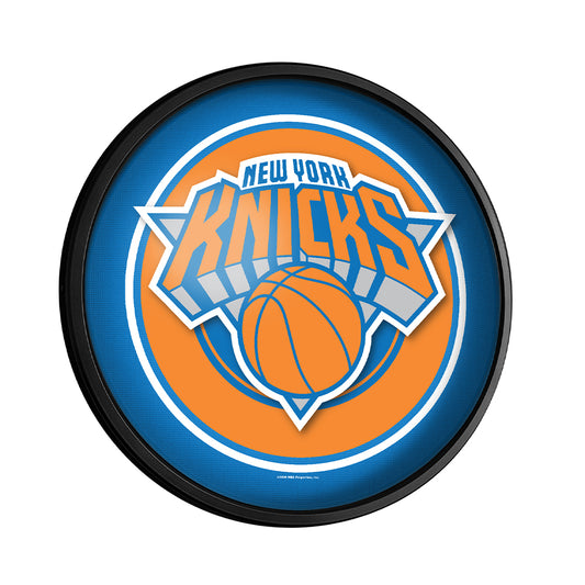 New York Knicks Slimline Round Lighted Wall Sign