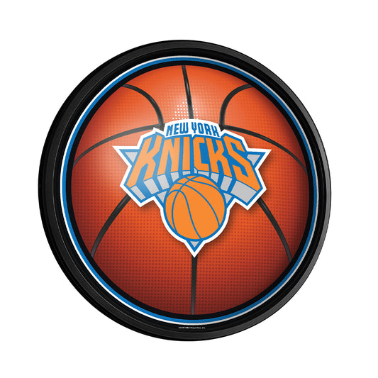 New York Knicks Basketball Slimline Round Lighted Wall Sign