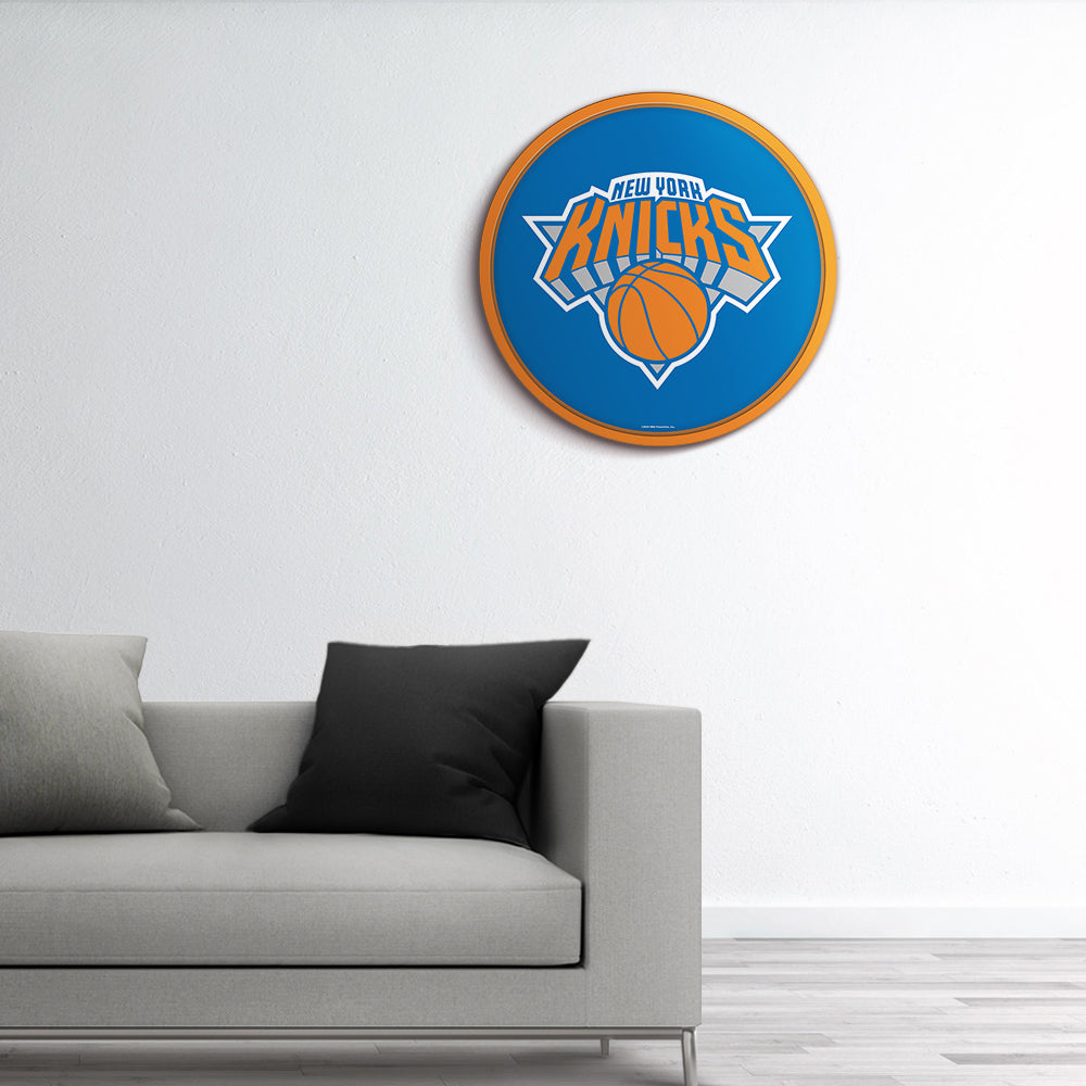 New York Knicks Modern Disc Wall Sign Room View