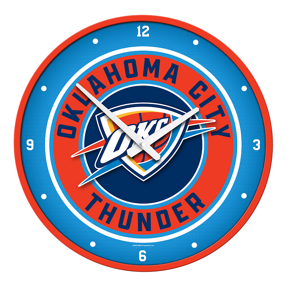 Oklahoma City Thunder Round Wall Clock