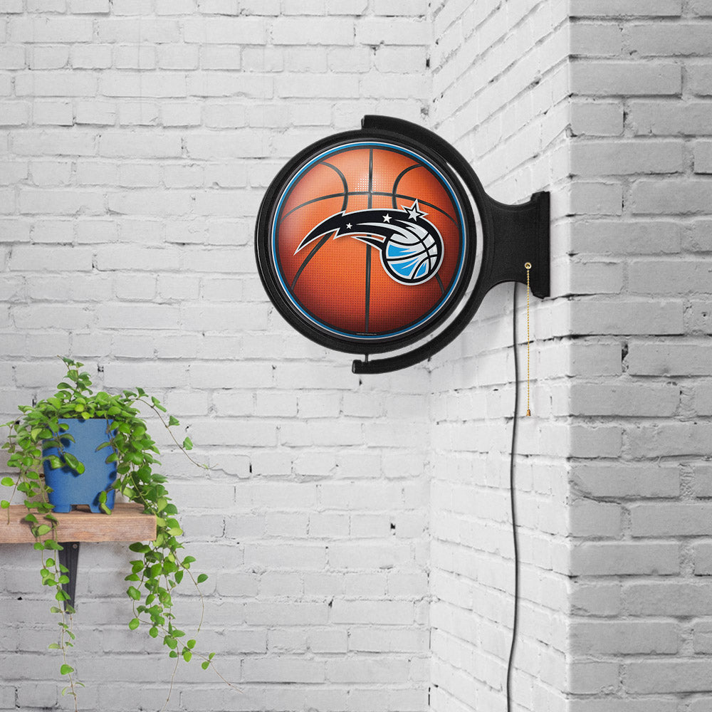 Orlando Magic Round Basketball Rotating Wall Sign Room View