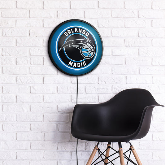 Orlando Magic Slimline Round Lighted Wall Sign Room View