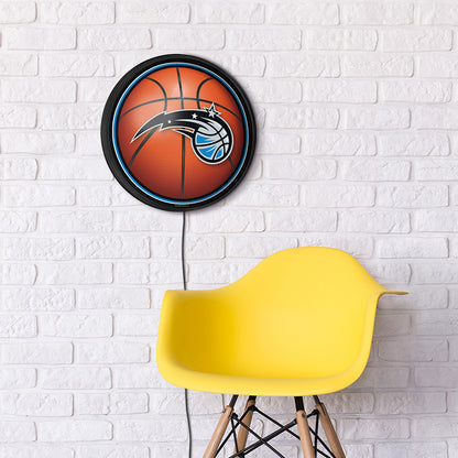Orlando Magic Basketball Slimline Round Lighted Wall Sign Room View
