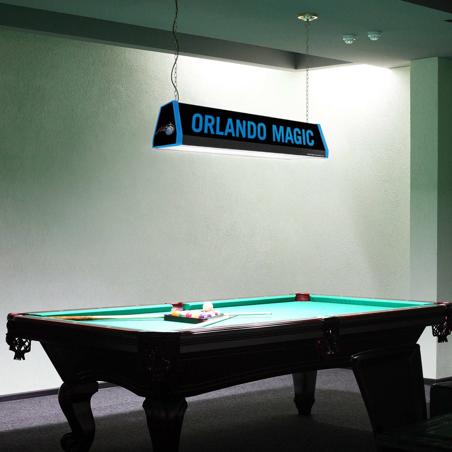 Orlando Magic Standard Pool Table Light Room View