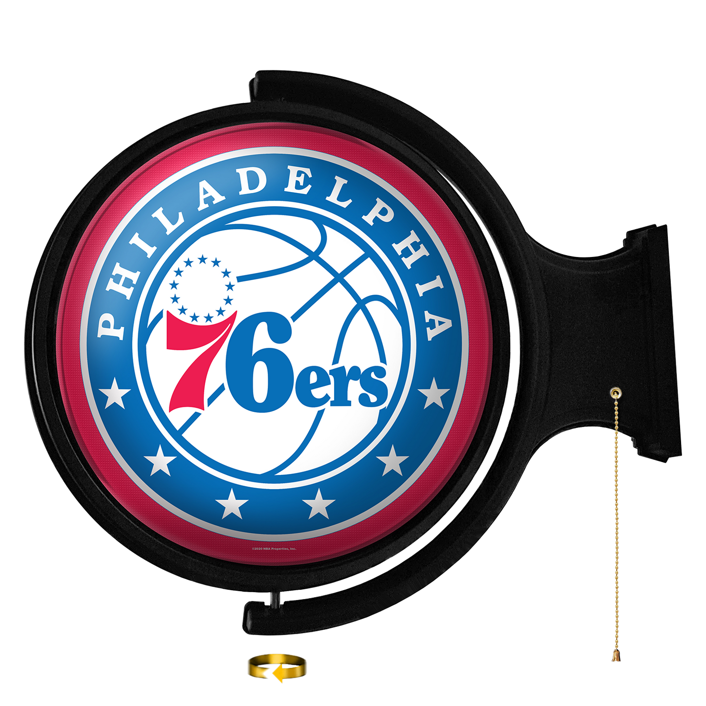 Philadelphia 76ers Round Rotating Wall Sign