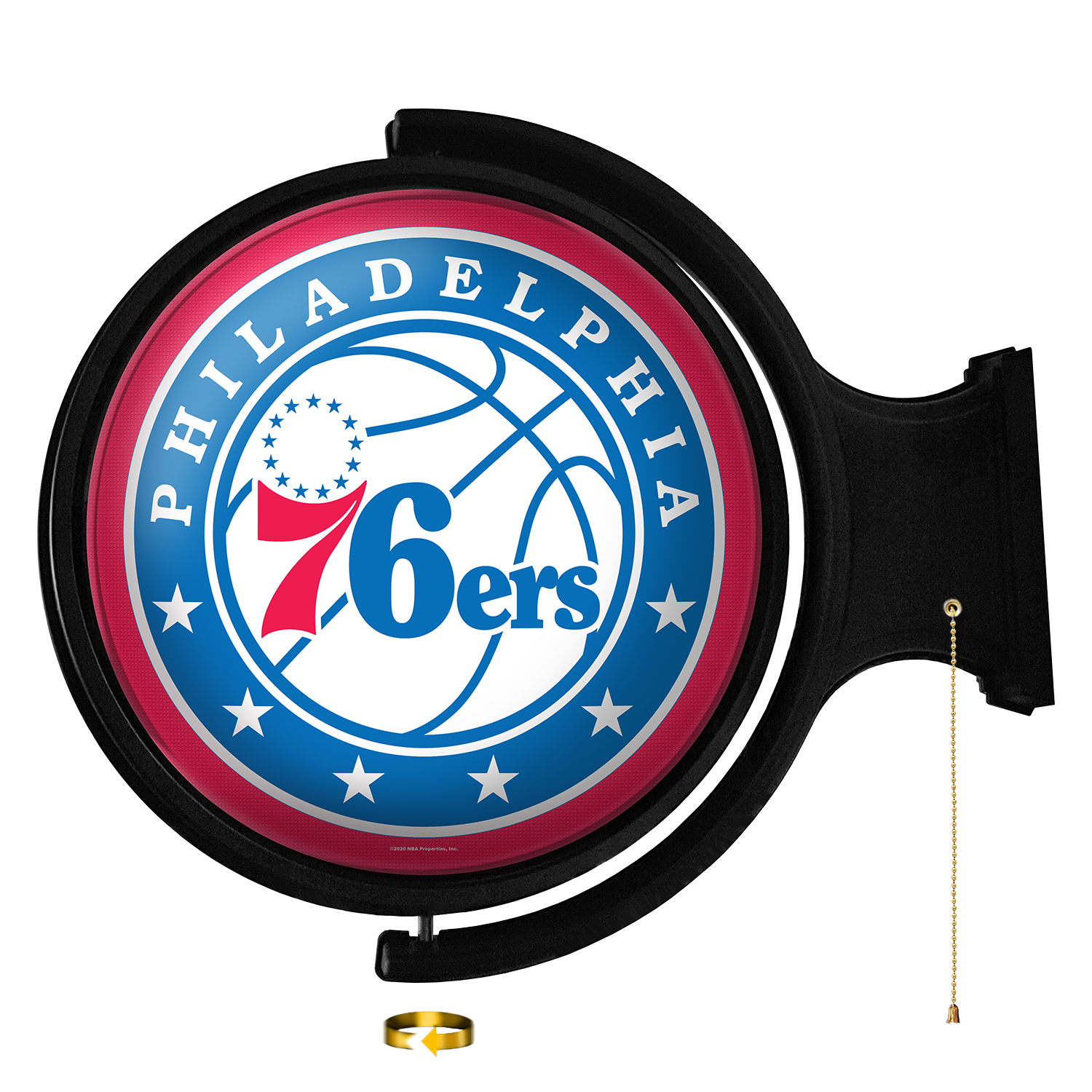 Philadelphia 76ers Round Rotating Wall Sign