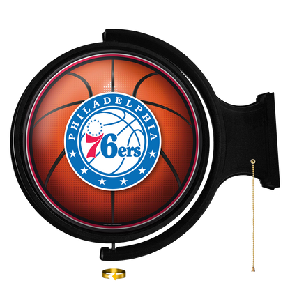 Philadelphia 76ers Round Basketball Rotating Wall Sign