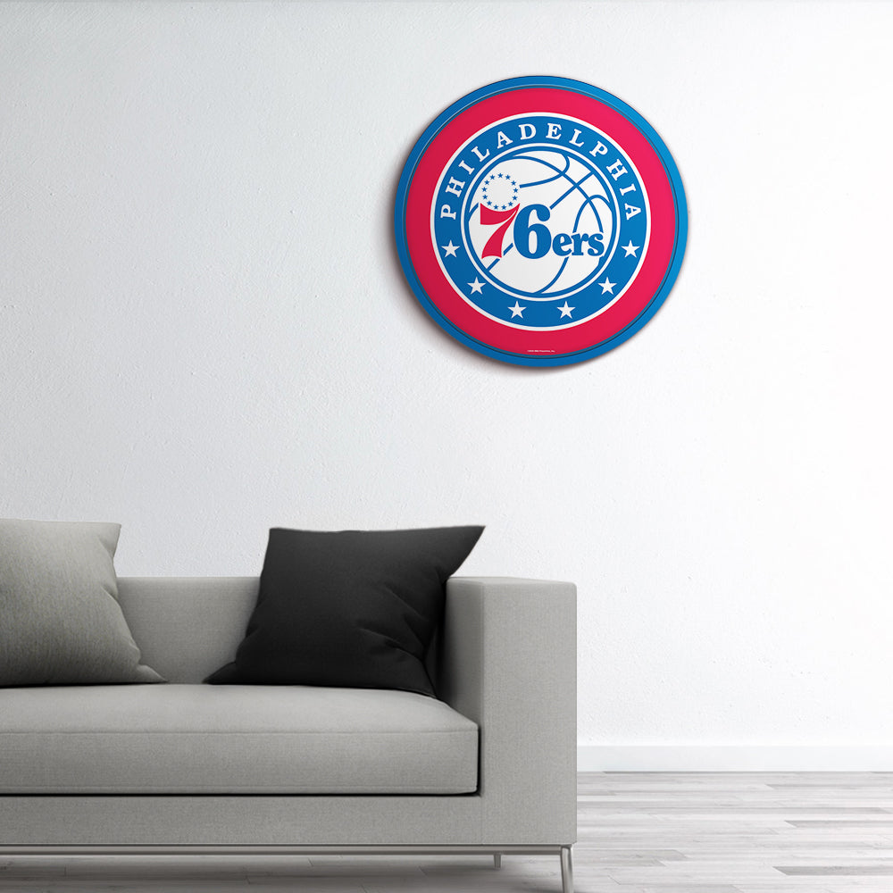 Philadelphia 76ers Modern Disc Wall Sign Room View