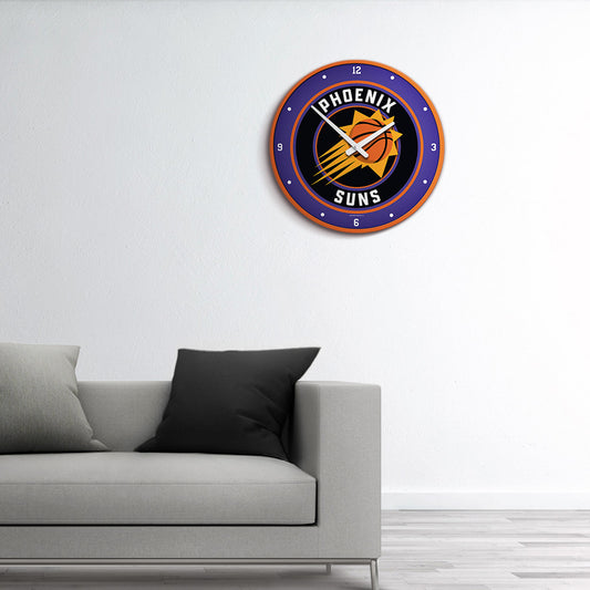 Phoenix Suns Round Wall Clock Room View