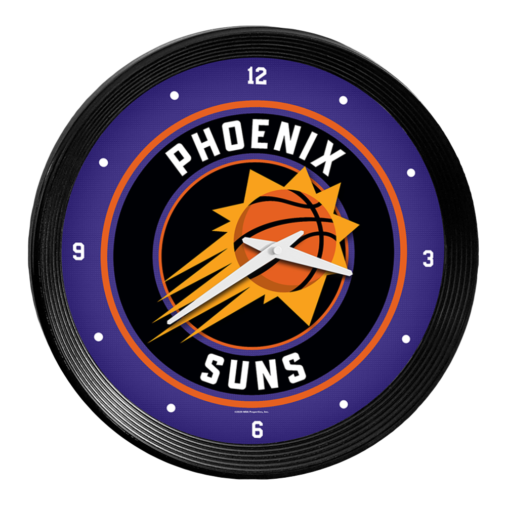 Phoenix Suns Ribbed Wall Clock