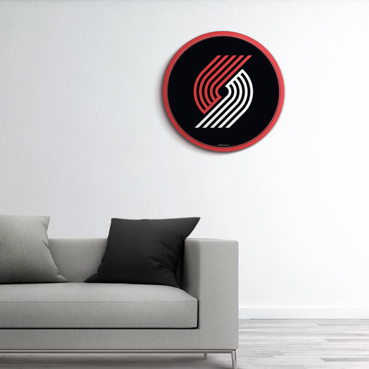 Portland Trail Blazers Modern Disc Wall Sign Room View