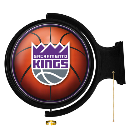 Sacramento Kings Round Basketball Rotating Wall Sign