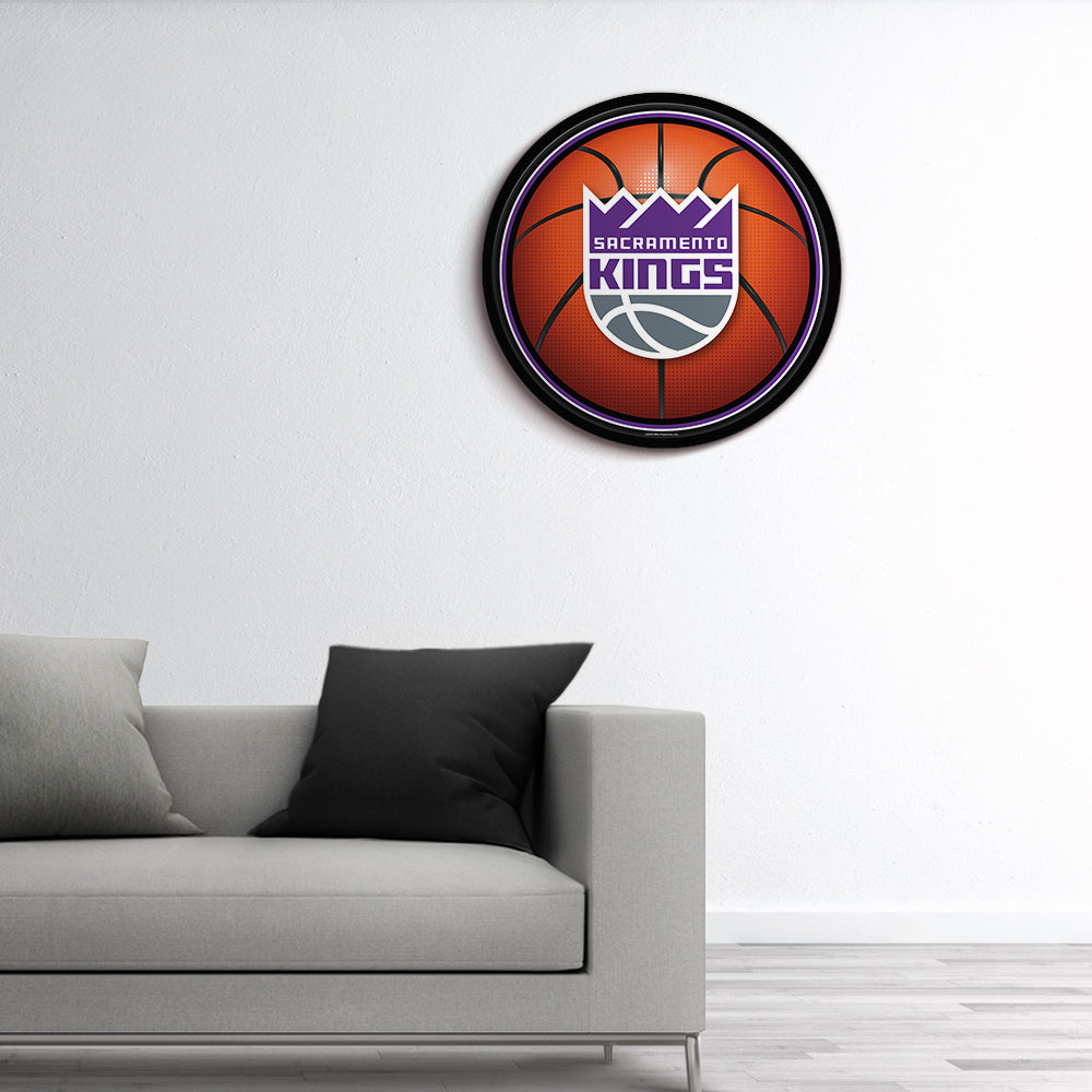 Sacramento Kings Basketball Modern Disc Wall Sign Room View
