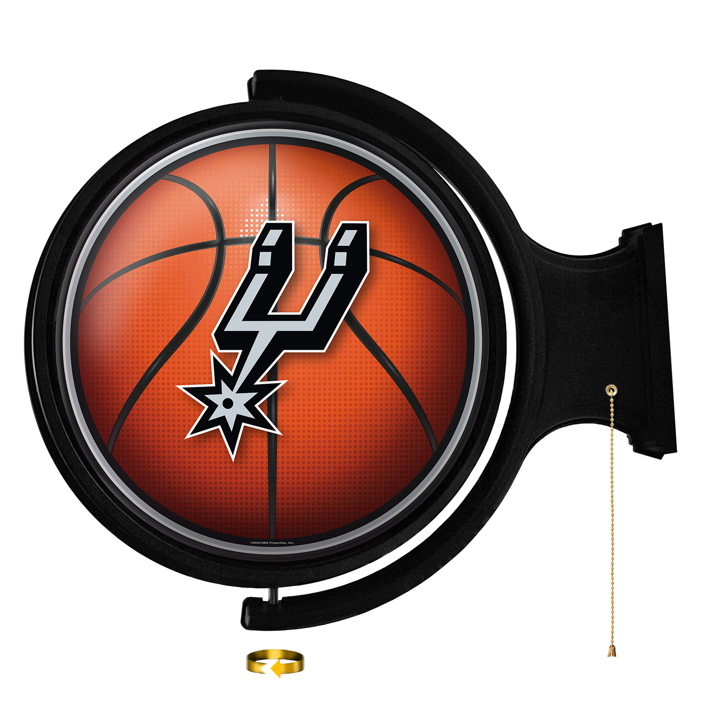 San Antonio Spurs Round Basketball Rotating Wall Sign