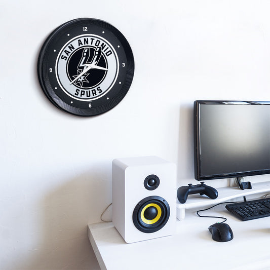 San Antonio Spurs Ribbed Wall Clock Room View