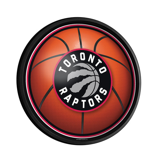 Toronto Raptors Basketball Slimline Round Lighted Wall Sign
