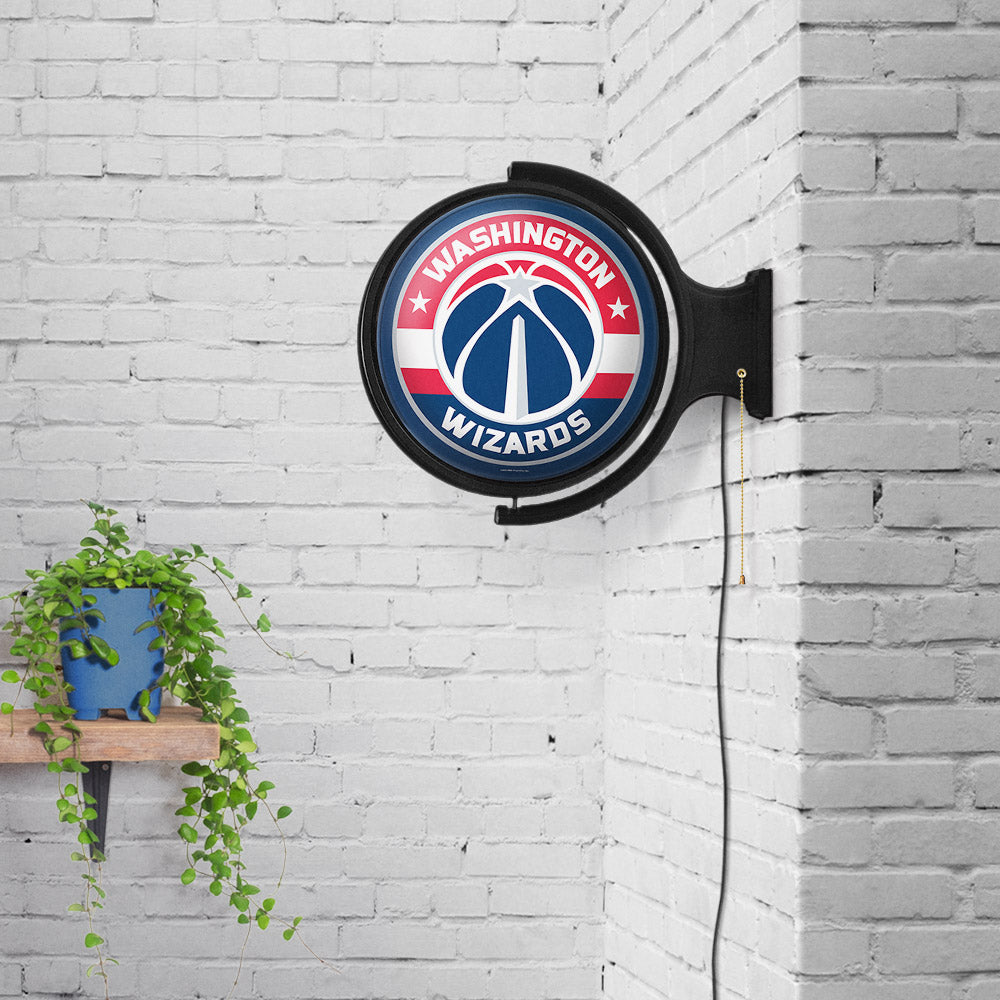 Washington Wizards Round Rotating Wall Sign Room View