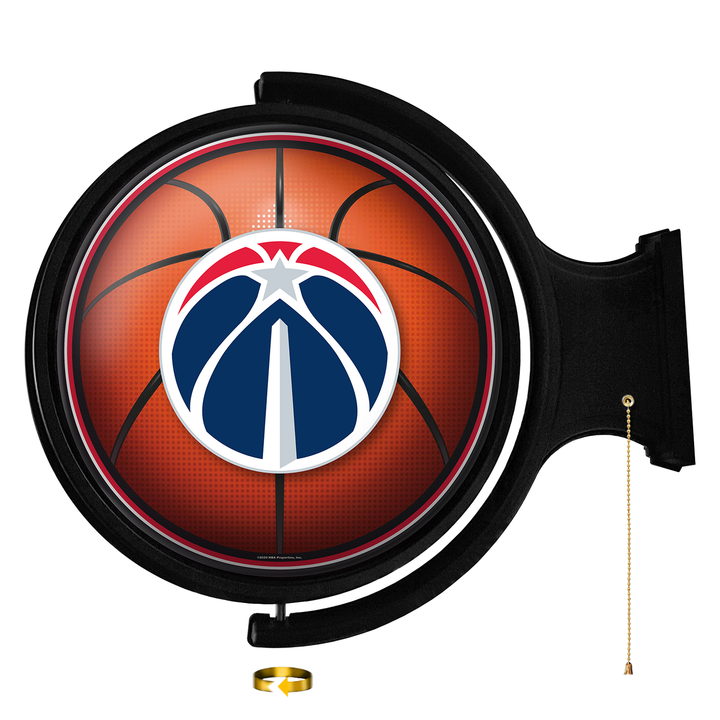 Washington Wizards Round Basketball Rotating Wall Sign