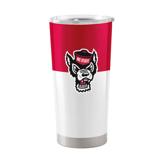 NC State Wolfpack 20 oz color block travel tumbler