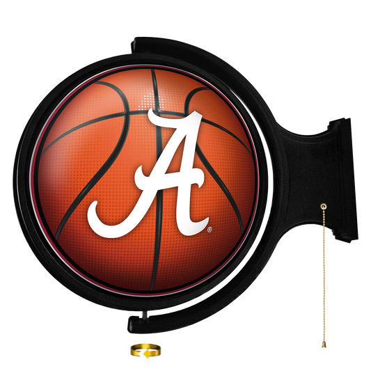 Alabama Crimson Tide Round Basketball Rotating Wall Sign