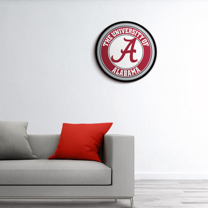 Alabama Crimson Tide Modern Disc Wall Sign Room View