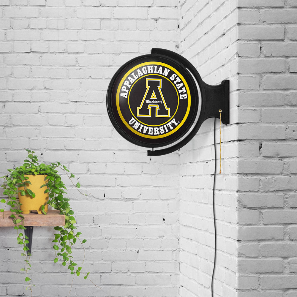 Appalachian State Mountaineers Round Rotating Wall Sign Room View