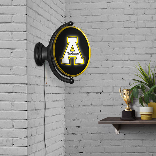 Appalachian State Mountaineers Oval Rotating Wall Sign Room View