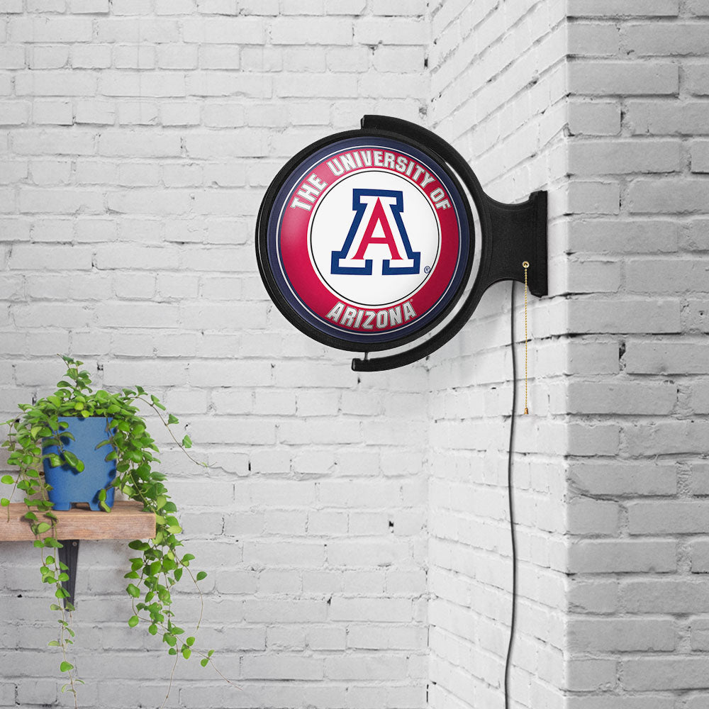 Arizona Wildcats Round Rotating Wall Sign Room View