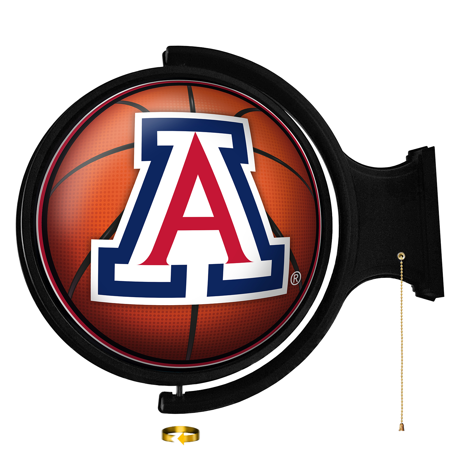 Arizona Wildcats Round Basketball Rotating Wall Sign