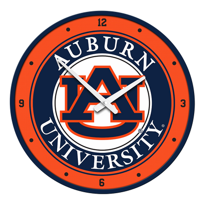 Auburn Tigers Round Wall Clock