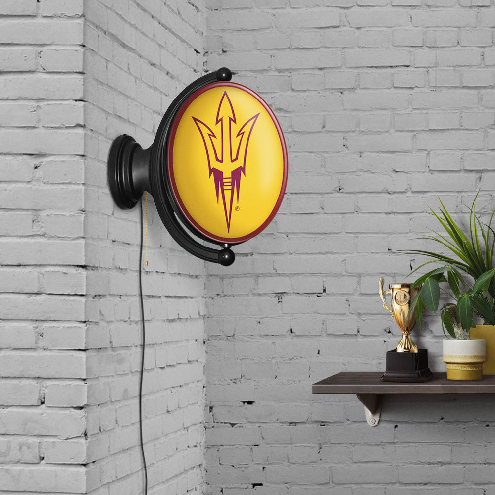 Arizona State Sun Devils Oval Rotating Wall Sign Room View