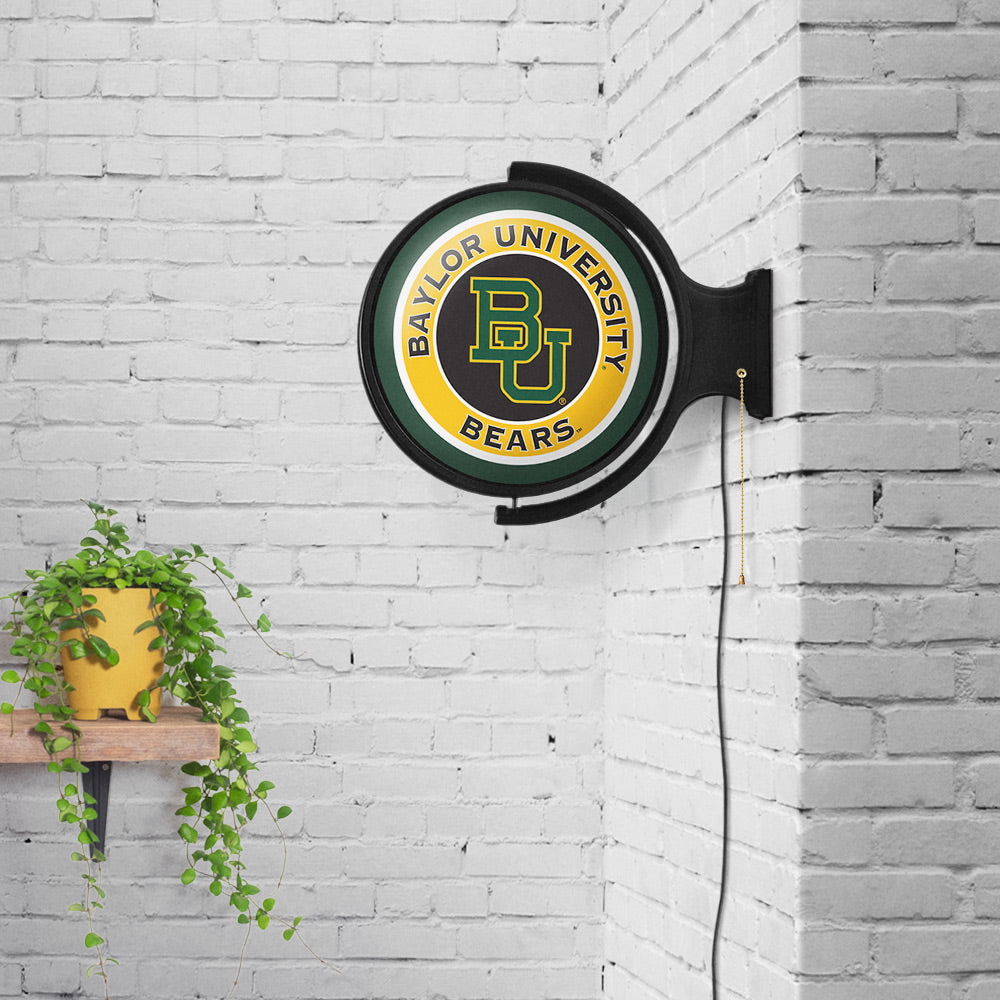 Baylor Bears Round Rotating Wall Sign Room View