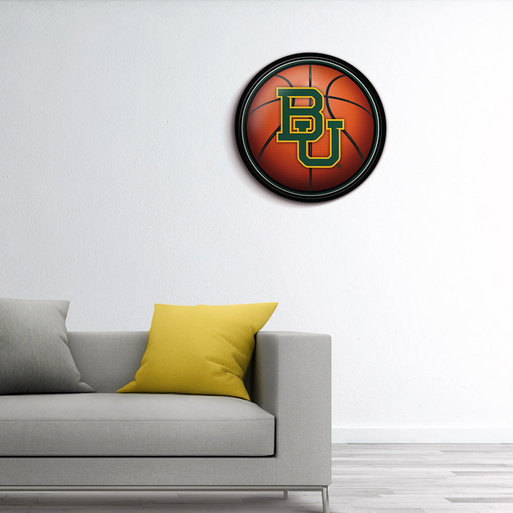 Baylor Bears Basketball Modern Disc Wall Sign Room View
