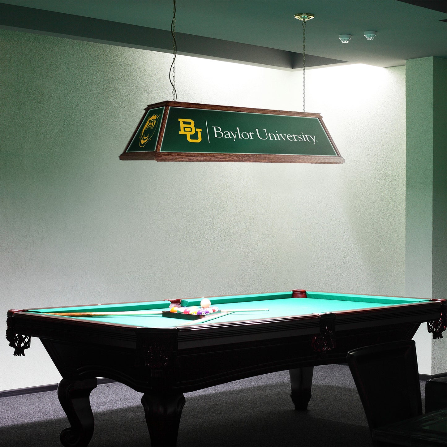Baylor Bears Premium Pool Table Light Room View